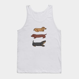 Three Dachshunds Tank Top